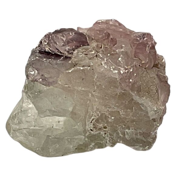 Clear Amethyst Pink Tipped Art Glass Cullet Glowing Manganese Slag Glass #5GL35 - Picture 6 of 8